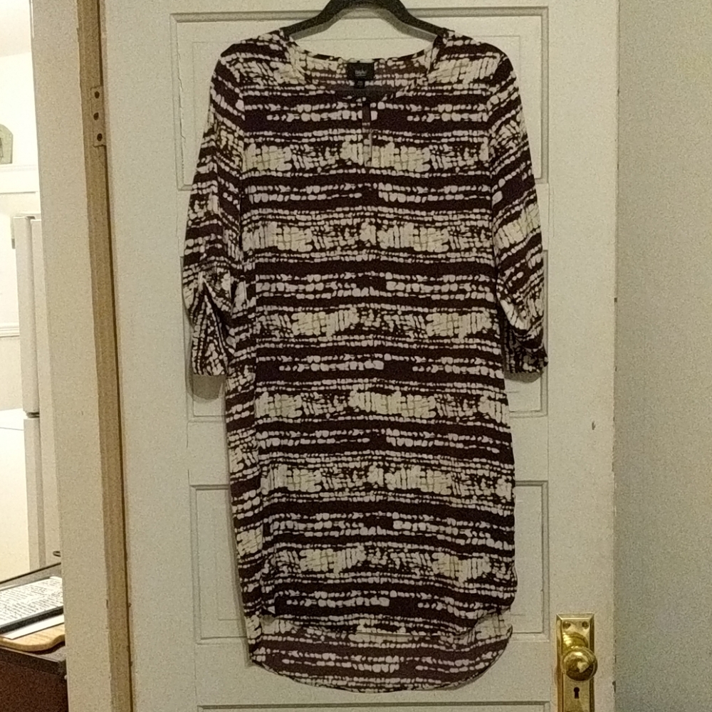 Maroon patterned dress